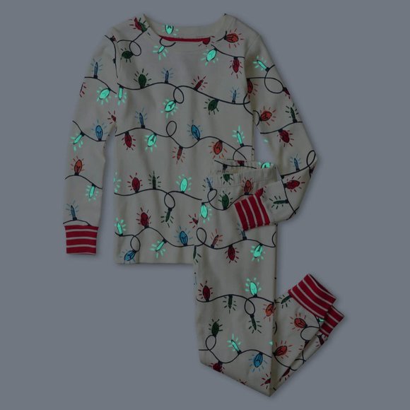 Hatley Kids Christmas Glow in the Dark Pjs - Picture 2 of 7